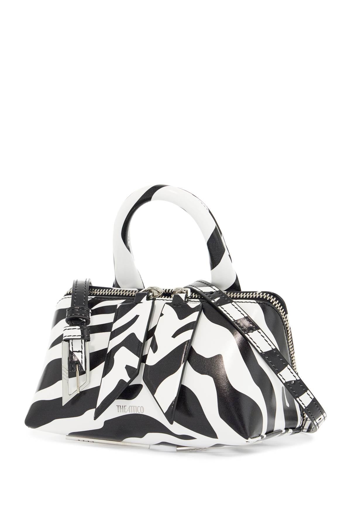 Mini Bag Friday Black And White Animal Print In Calfskin  - White