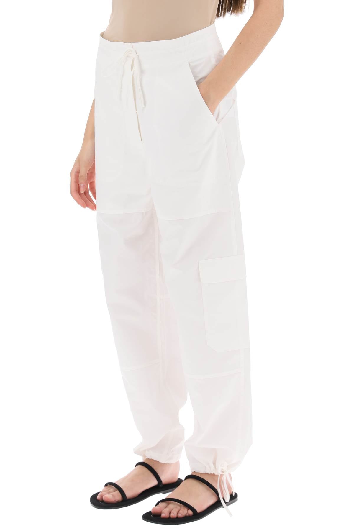 Cotton Cargo Pants  - Bianco