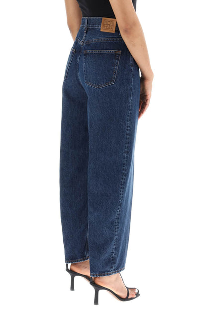 Wide Tapered Jeans  - Blu