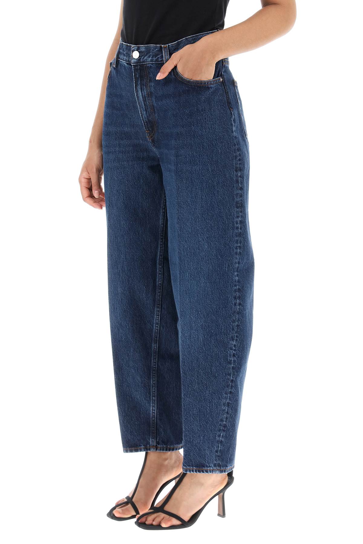 Wide Tapered Jeans  - Blu