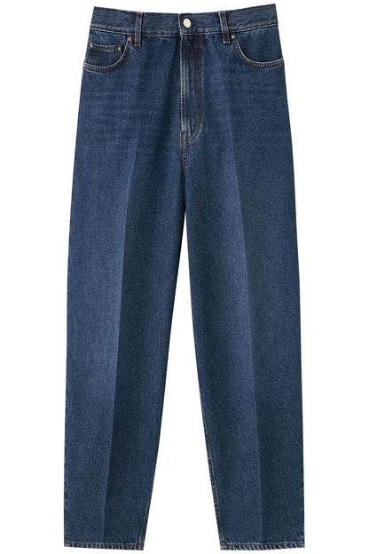 Wide Tapered Jeans  - Blu