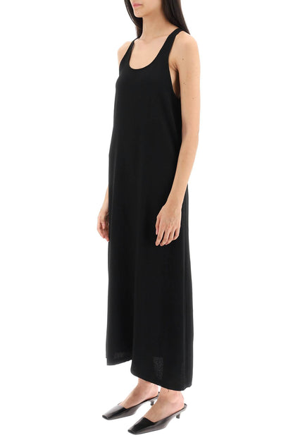 Tank Dress In Sablé Viscose  - Nero