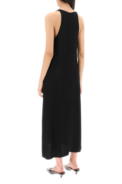 Tank Dress In Sablé Viscose  - Nero