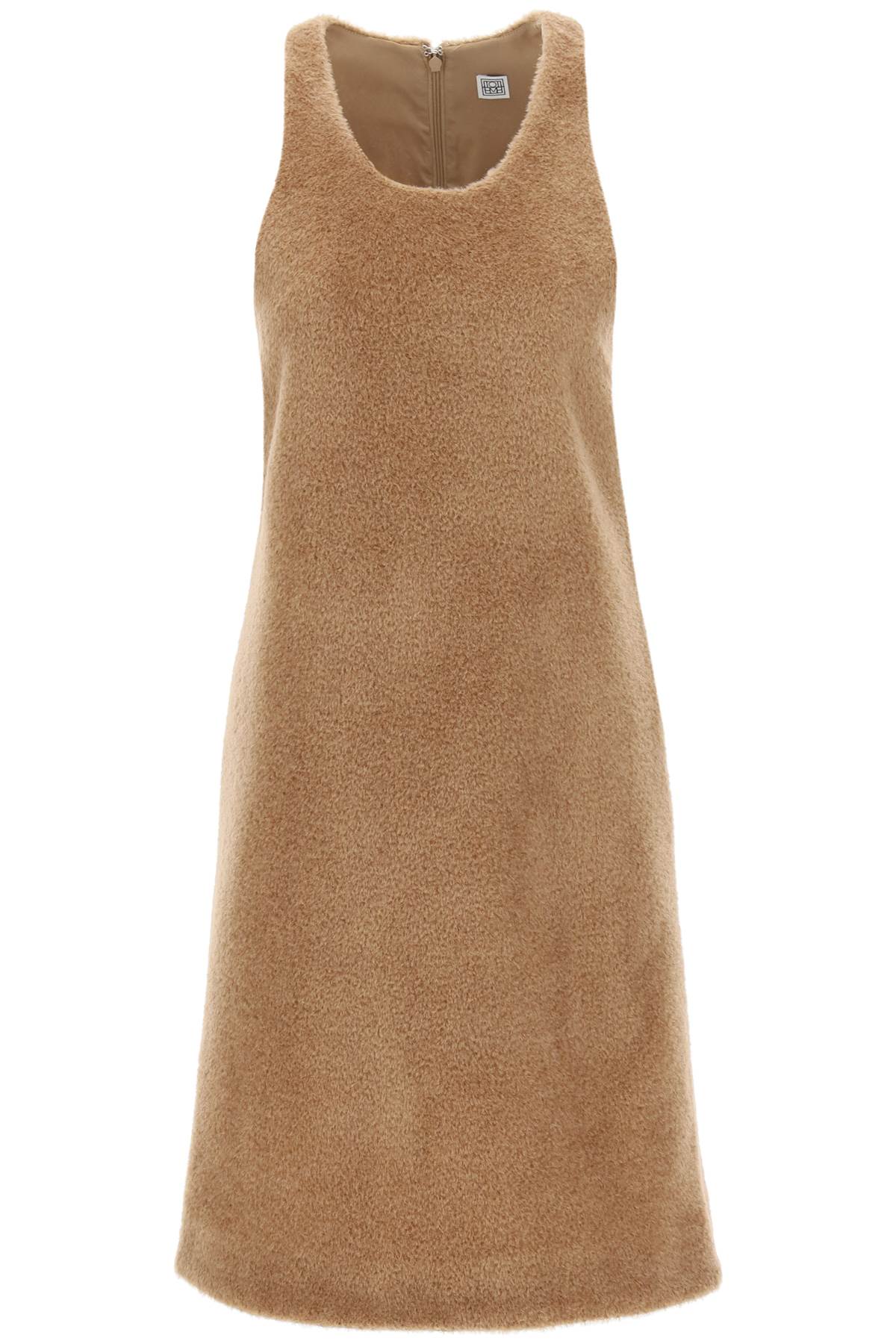 Wool Teddy Mini Dress  - Beige