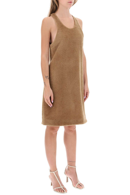 Wool Teddy Mini Dress  - Beige