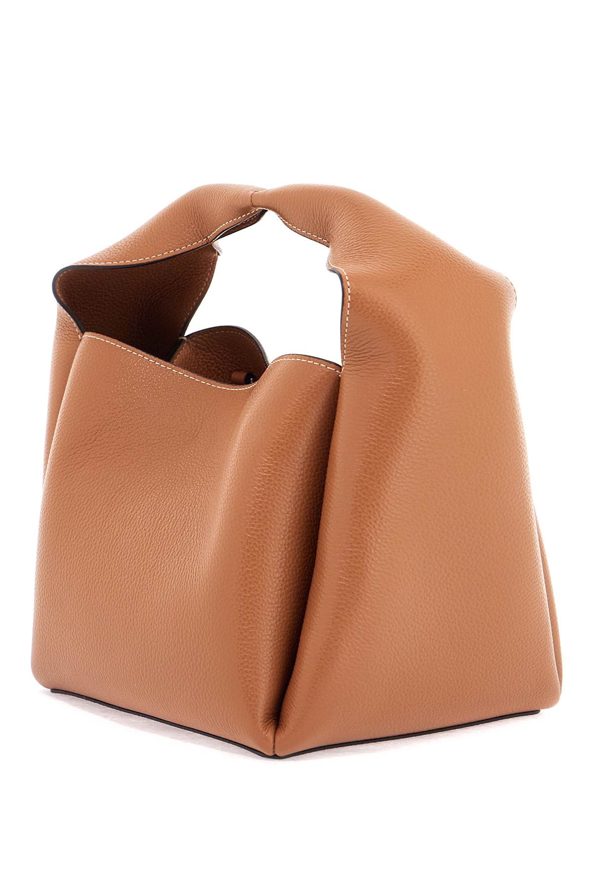 Bucket Bag In Pelle Di Vitello Tan Con Tracolla Regolabile  - Orange