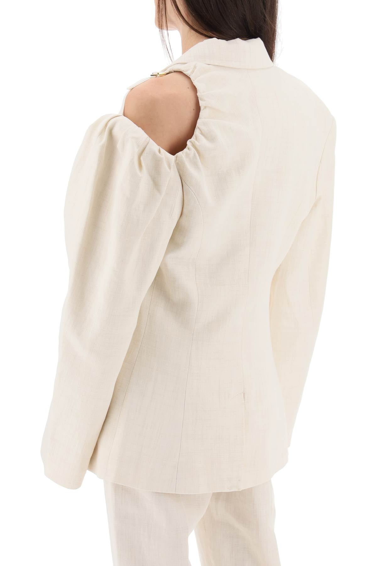 'la Veste Galliga' Single-breasted Blazer  - Bianco