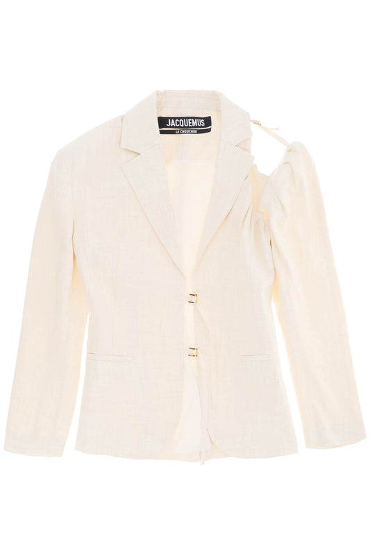 'la Veste Galliga' Single-breasted Blazer  - Bianco