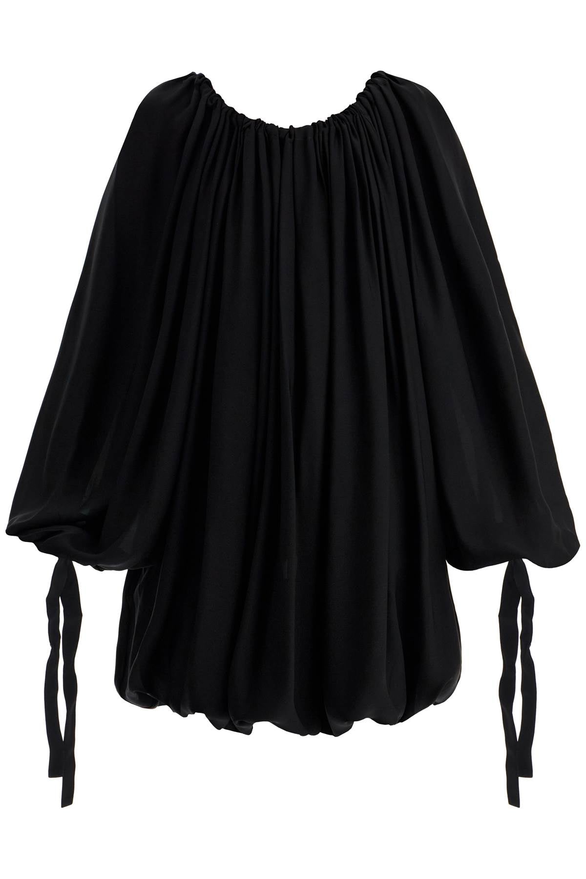 A\n\nsilk Maxi Top Set In  - Black