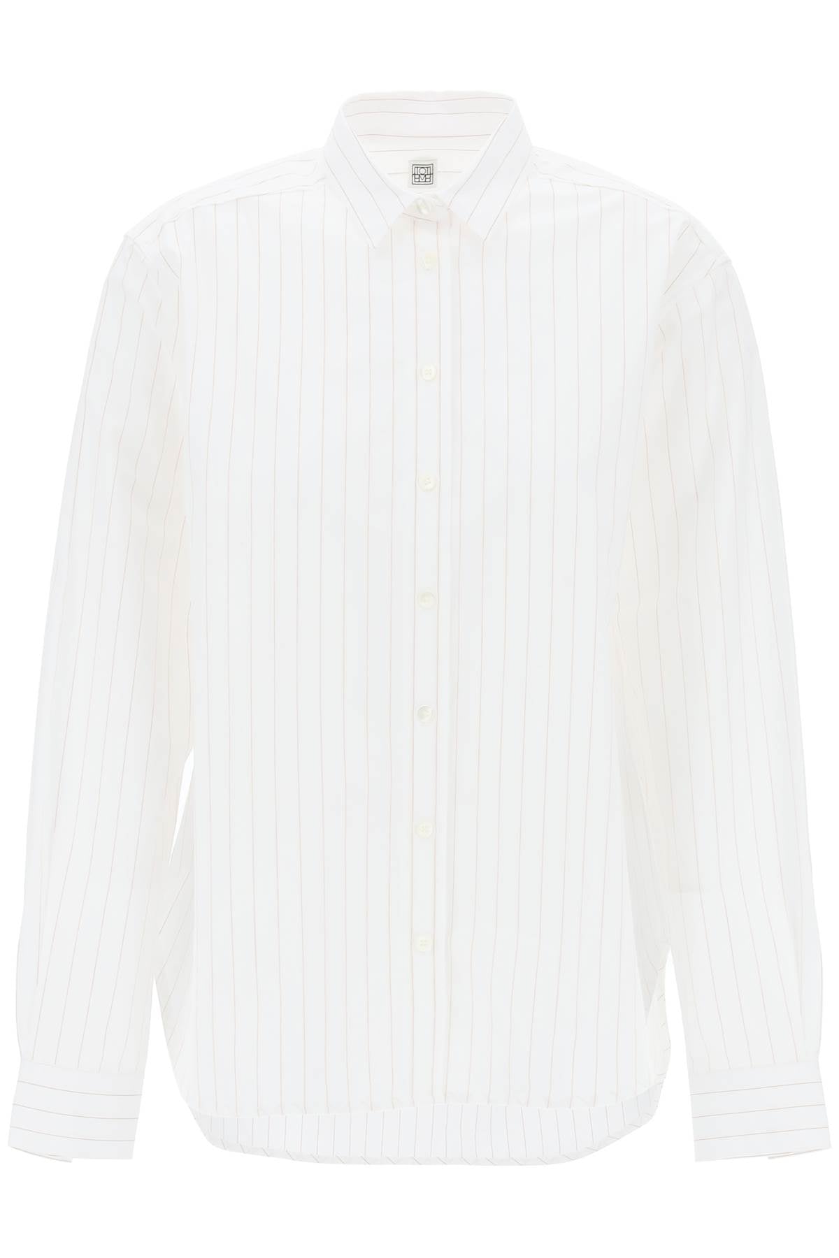 Striped Signature Dress Shirt  - White