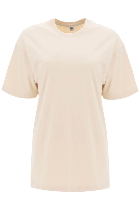 Oversized Straight T-shirt  - Beige