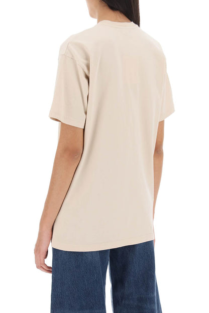 Oversized Straight T-shirt  - Beige