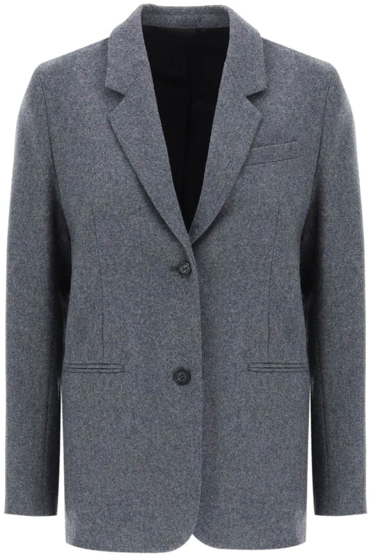 Tailored Flannel Jacket For  - Grey