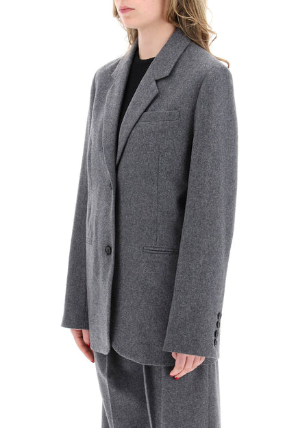 Tailored Flannel Jacket For  - Grey