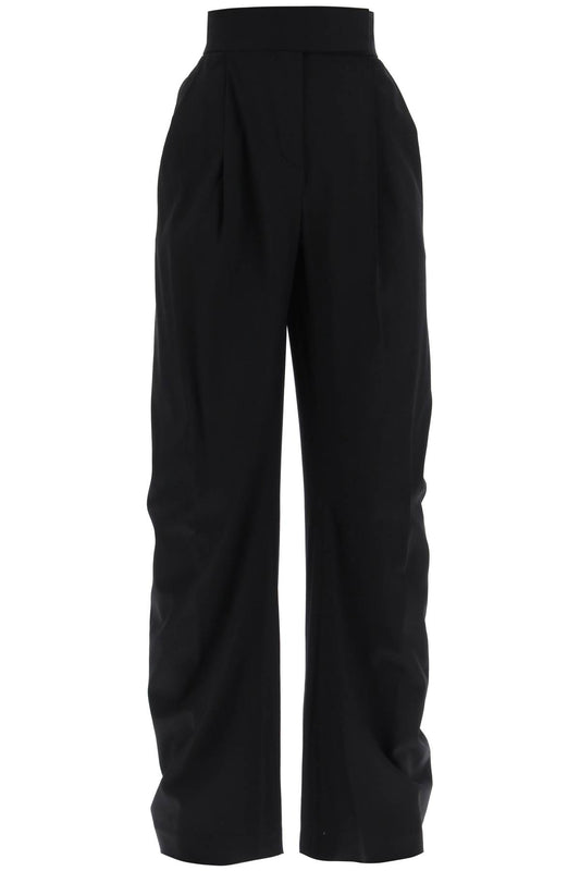 Gary Stretch Wool Trousers  - Nero