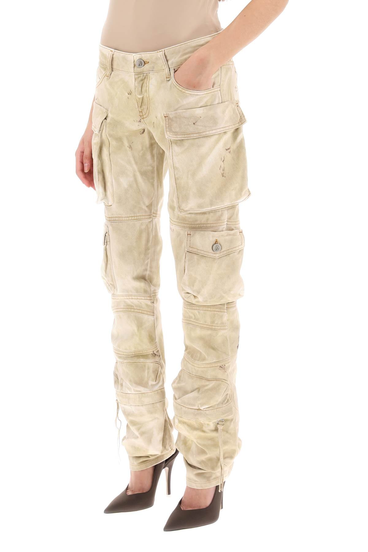 'essie' Cargo Pants With Marble Effect  - Beige