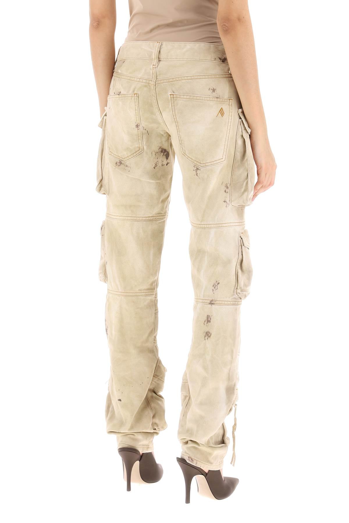 'essie' Cargo Pants With Marble Effect  - Beige