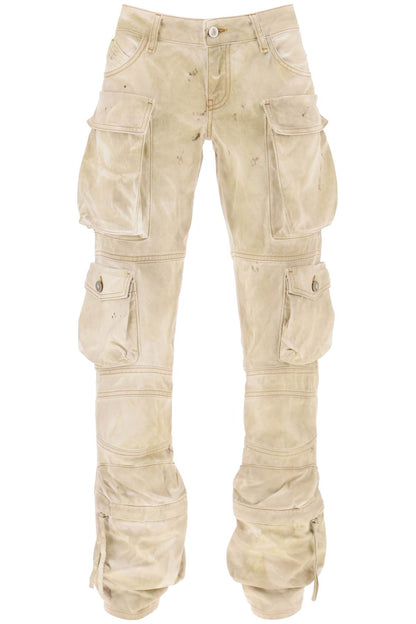 'essie' Cargo Pants With Marble Effect  - Beige