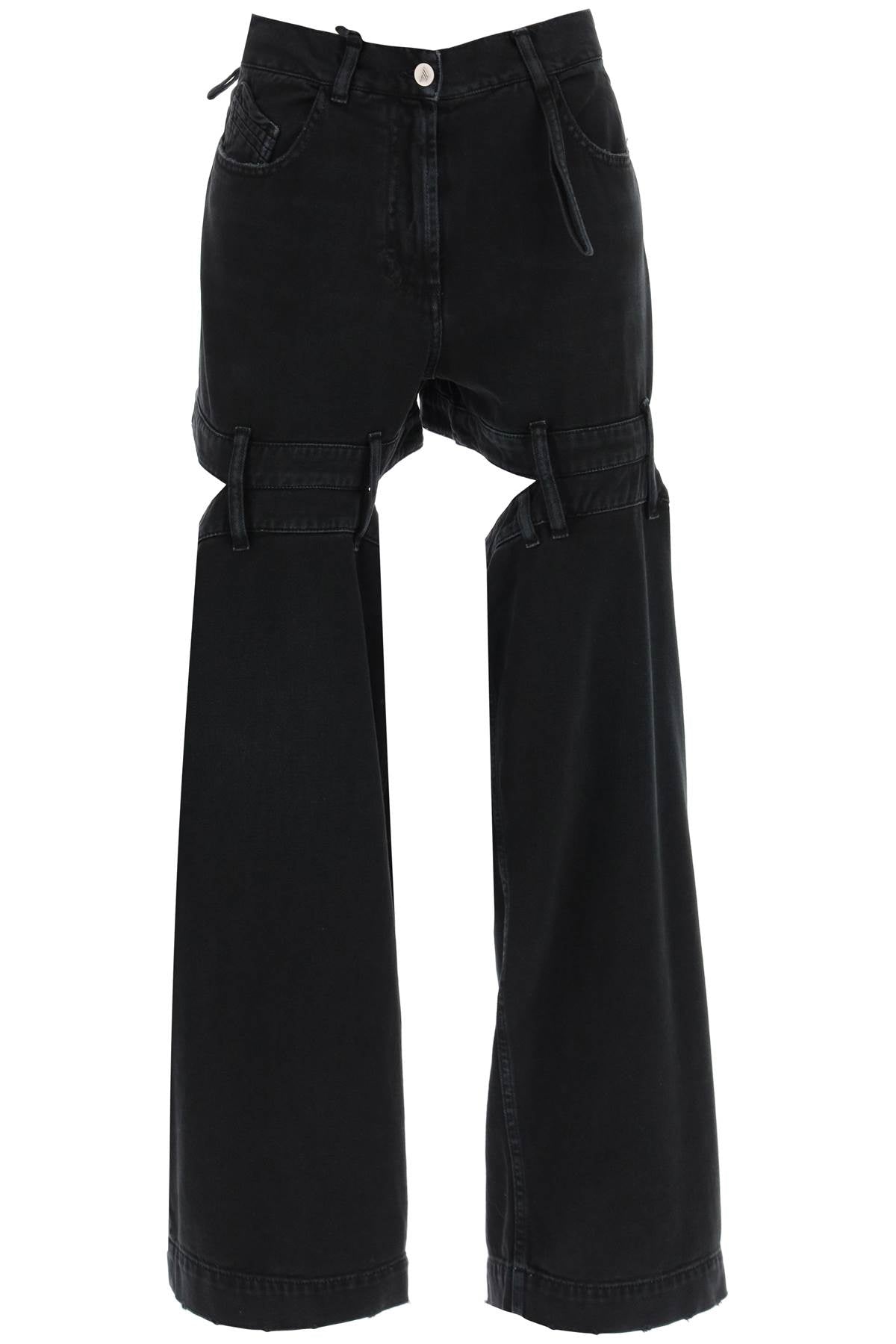 Ashton Cut-out Jeans  - Black