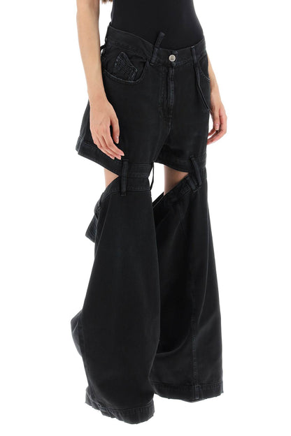 Ashton Cut-out Jeans  - Black