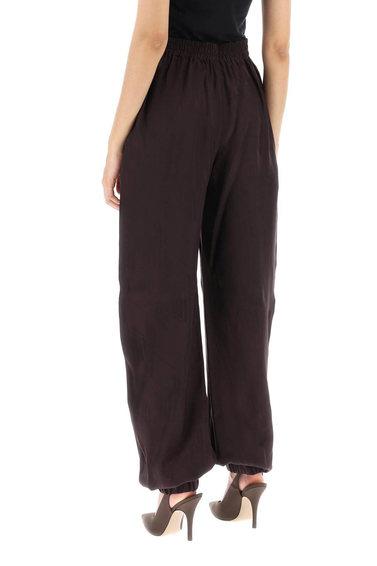 Monogram Jacquard Pants  - Marrone