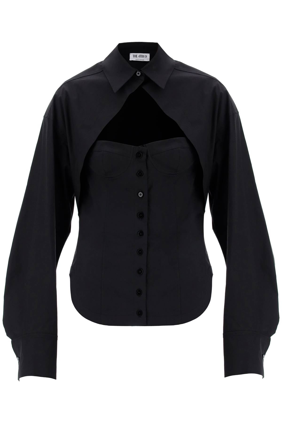 Bustier Shirt  - Nero