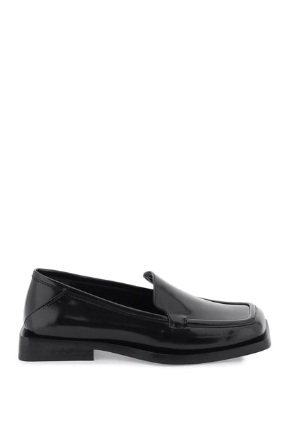 Brushed Leather 'micol' Loafers  - Black