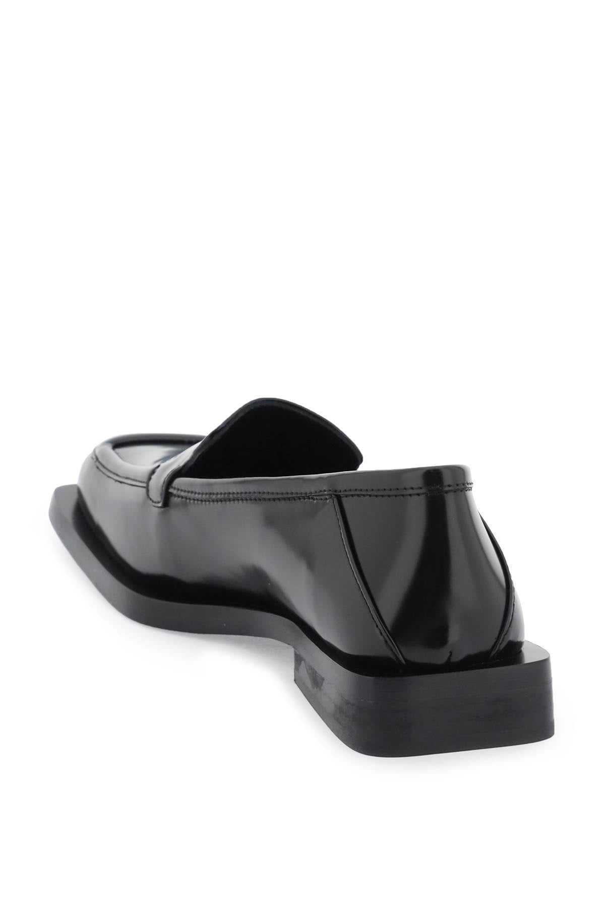 Brushed Leather 'micol' Loafers  - Black