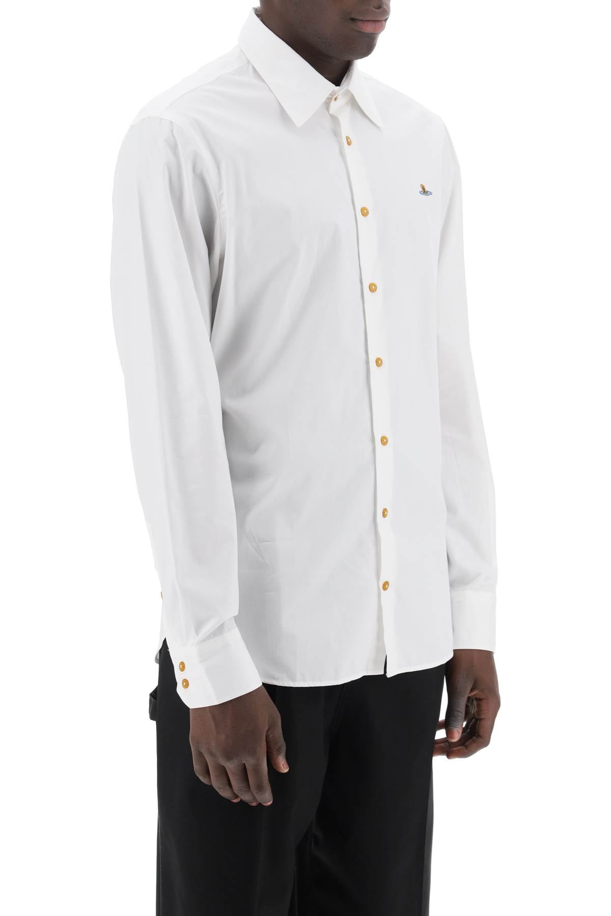 Ghost Shirt With Orb Embroidery  - White