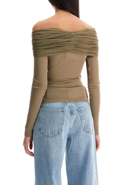 'off-shoulder Sonora Top In  - Khaki