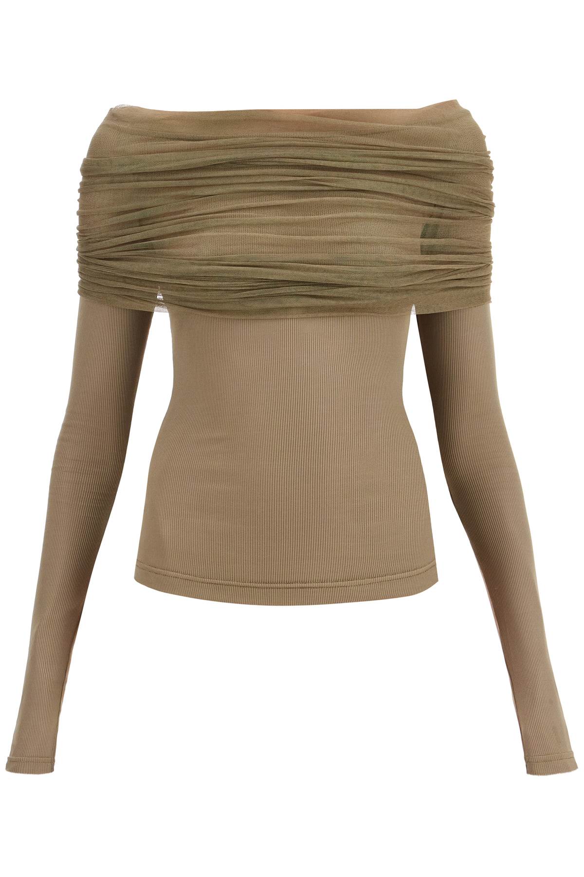 'off-shoulder Sonora Top In  - Khaki