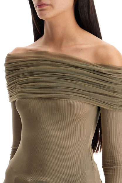 'off-shoulder Sonora Top In  - Khaki