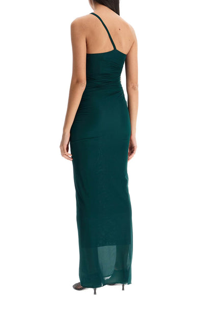 Maxi Venus Dress With Sculptural Neckline  - Green