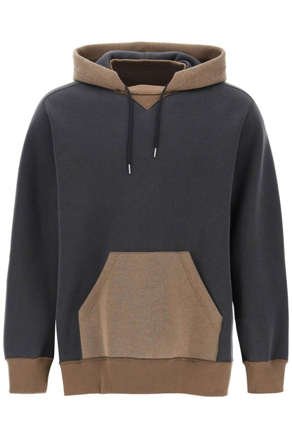 Hooded Sweatshirt With Reverse  - Grey