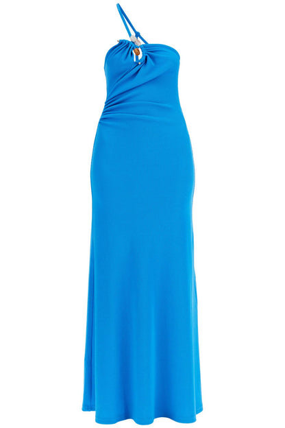 One-shoulder Maxi Dress With  - Blue