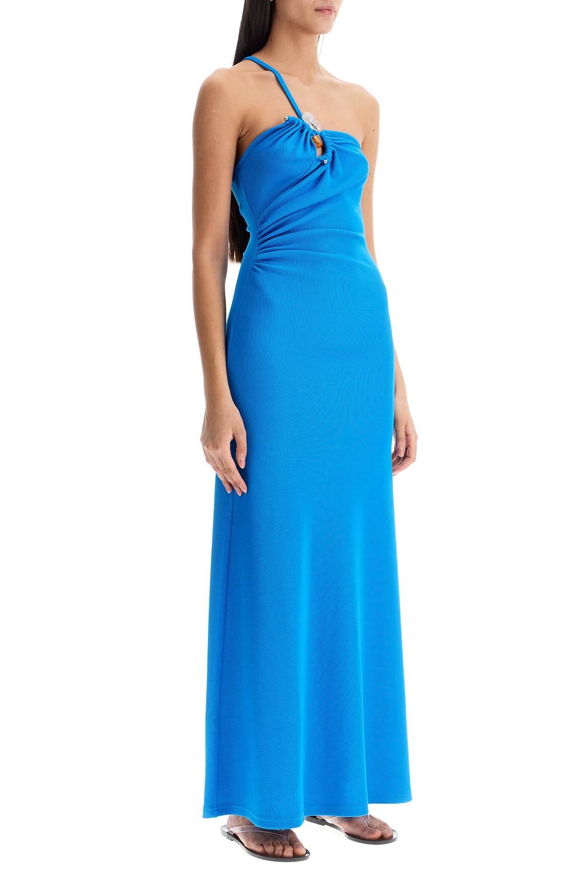 One-shoulder Maxi Dress With  - Blue