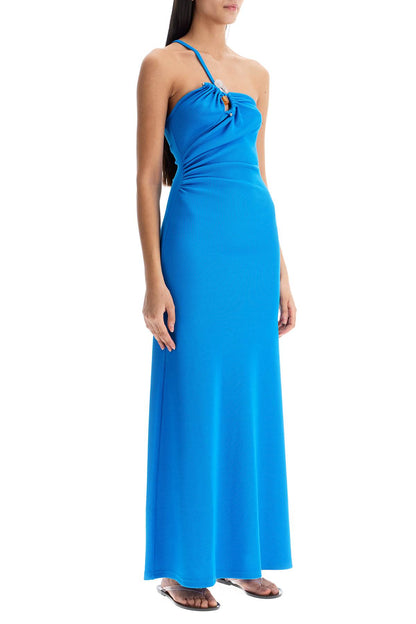 One-shoulder Maxi Dress With  - Blue