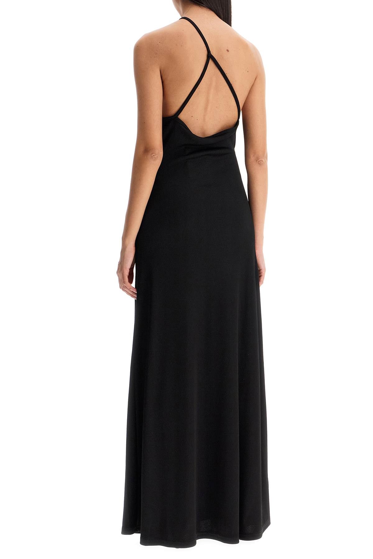 One-shoulder Maxi Dress With  - Black