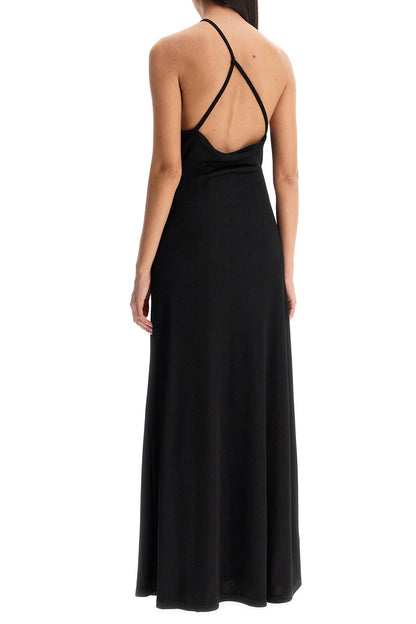 One-shoulder Maxi Dress With  - Black