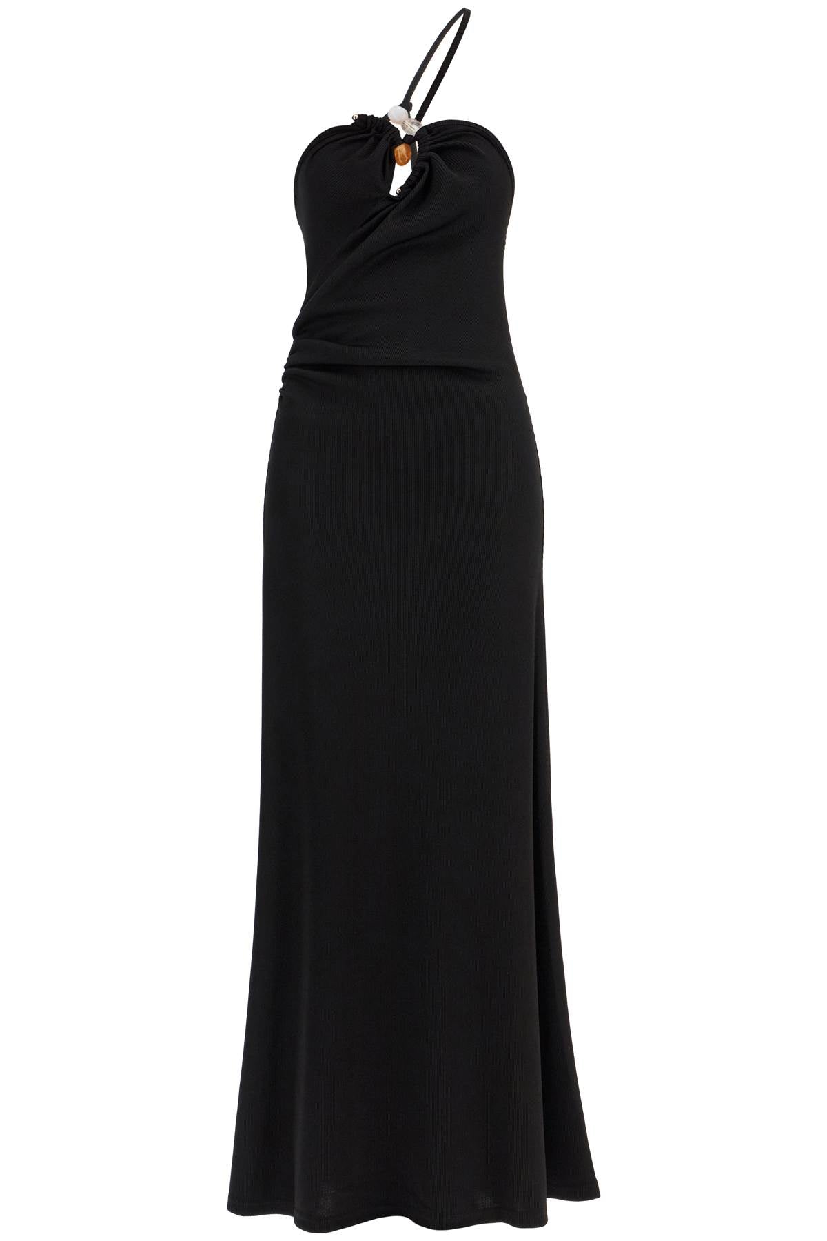 One-shoulder Maxi Dress With  - Black