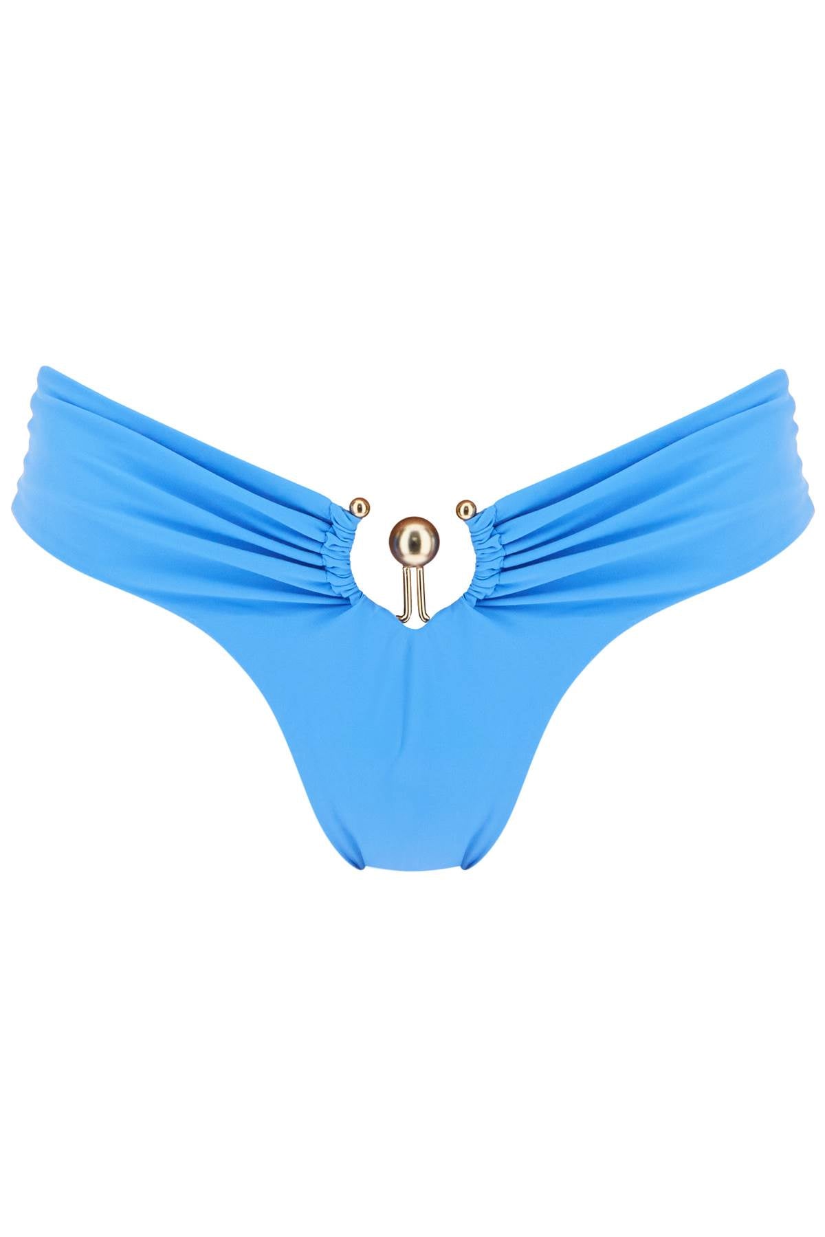 Ruched Orbit Bikini  - Light Blue