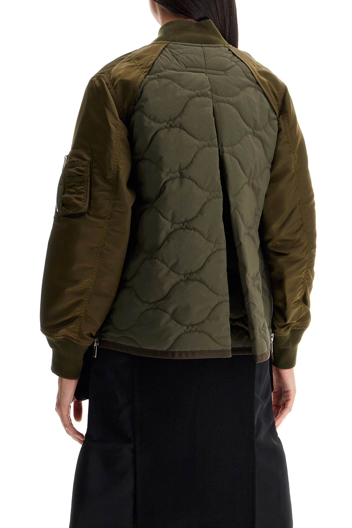 Hybrid Nylon And Ripstop Jacket  - Khaki