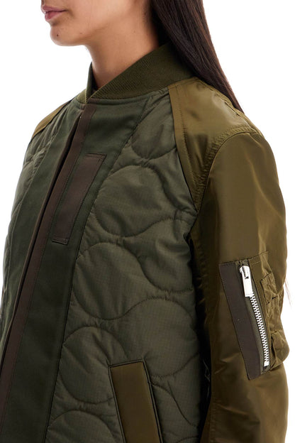 Hybrid Nylon And Ripstop Jacket  - Khaki