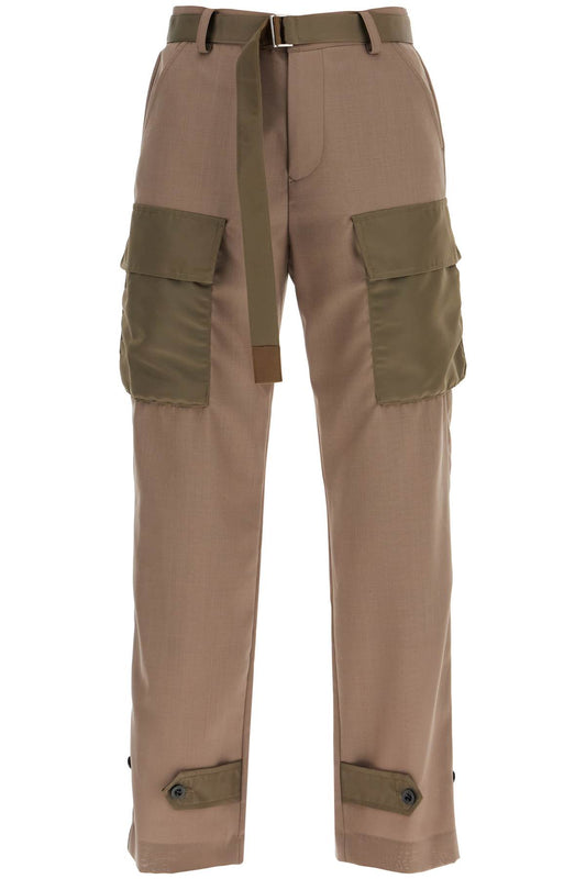 Cargo Pants With Inserts  - Beige