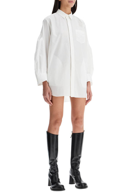 Mini Poplin Blouse In Chem  - White