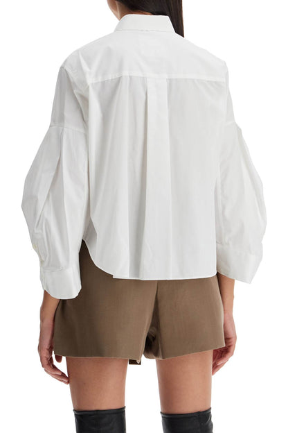 Boxy Shirt With Wide Sleeves  - White