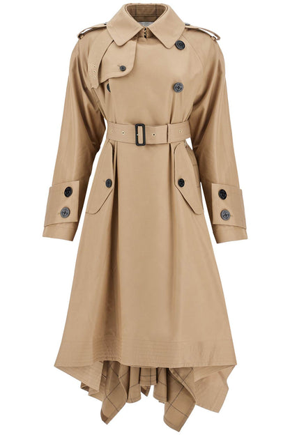 In Pelle  Gabardine Trench  - Beige