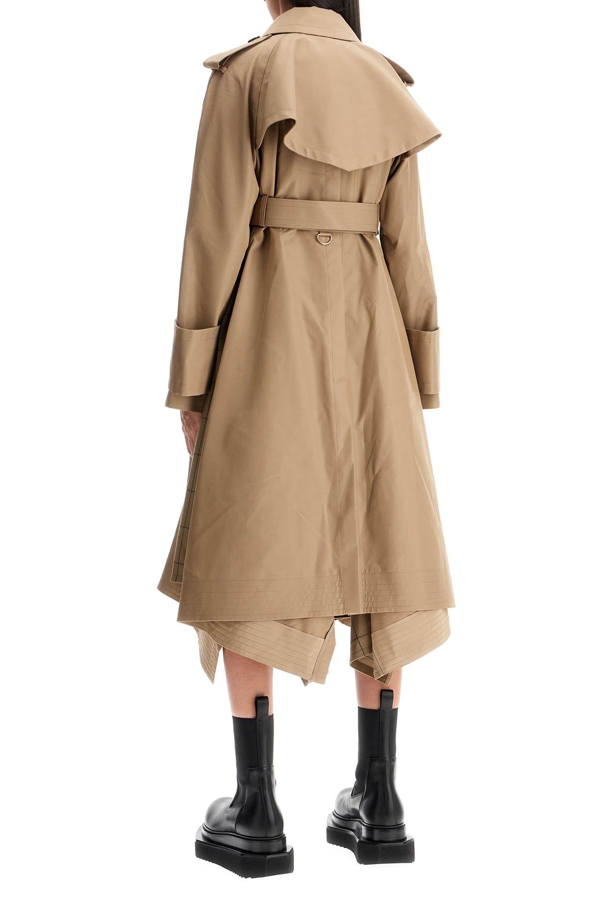 In Pelle  Gabardine Trench  - Beige