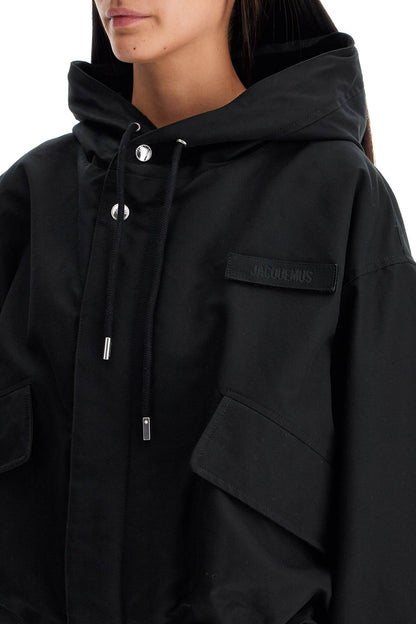 Short Caraco Parka Jacket '  - Black