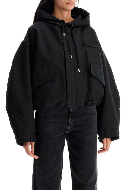 Short Caraco Parka Jacket '  - Black